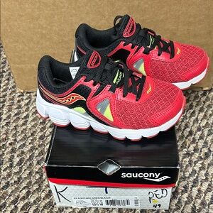 Saucony Kids Red and Yellow Sneakers